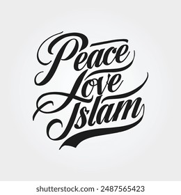  Peace, love , islam camiseta gráfica Logo Vector Sublimación Diseño	
