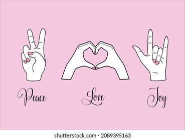 peace love joy hands butterflies and daisies positive quote flower design margarita 
mariposa
stationery,mug,t shirt,phone case fashion slogan  style spring summer sticker and etc Tawny Orange Monarch