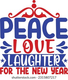 Peace love laghter, Design und Vektordatei.