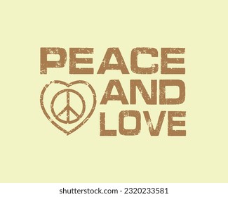 Peace and love lettering easy background vector eps