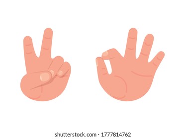 peace love and okey hand design of Hippie art and creative theme Vector illustration