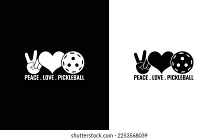 Peace Love Pickleball T shirt design, typography