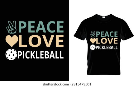  Peace Love Pickleball, pickleball t-shirt design