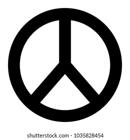 peace and love round symbol design