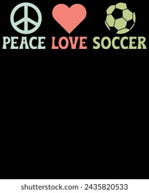 Peace love soccer t shirt design