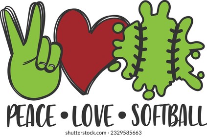 Peace Love Sofball - Paz Y Amor