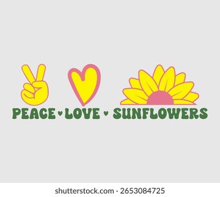 Peace Love  Sunflowers, Happy Spring Eps design, Spring Eps Cut File, Hoppy t shirt, Bunny and spring Eps, Egg for Kids, Cut File Cricut
