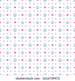 Peace And Love Symbol Pattern Background Isolated Icon