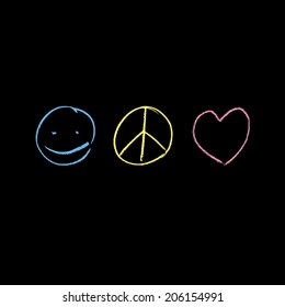 Peace & Love symbols