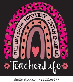 peace love teach t-shirt , teacher life t-shirt, teach love inspire motivated listen encourage t-shirt