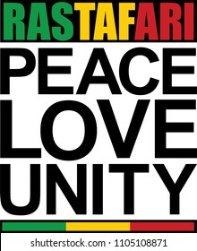 Peace, Love, Unity - Rastafari