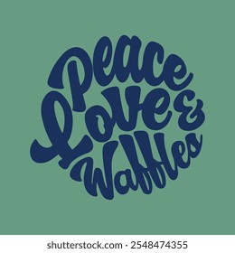 Peace Love And Waffles Graphic Tees for Kids Tshirt Artwork print