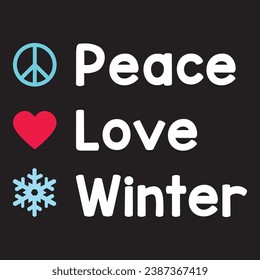 El Amor Por La Paz Y El Diseño De Vectores De Invierno