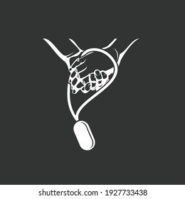 Peace Man Logo Design Vector