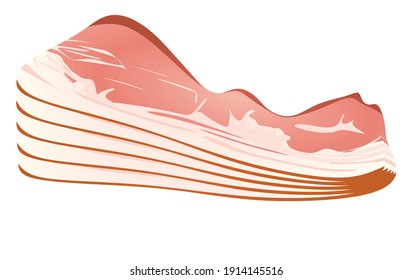 Paz del tocino de carne. ilustración vectorial