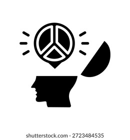 Icono de la paz de la mente Ilustración vectorial de glifos