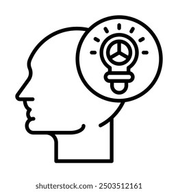 Peace of Mind icon line vector illustration
