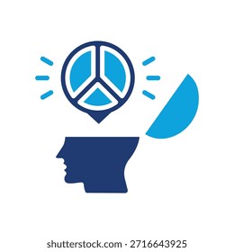 Icono de paz mental Ilustración vectorial mixta