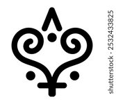 Peace of mind symbol icon in solid style 