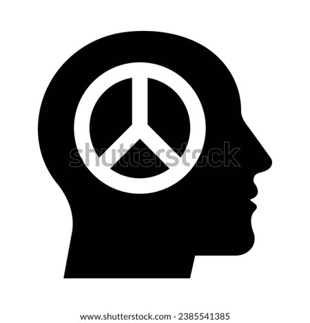 Peace Of Mind Vector Glyph Icon For Personal And Commercial Use.
