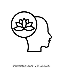 Peace Of Mind Vector Line Icon Design
