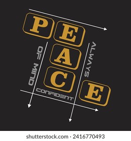 peace of minds design typography vector illustration for print