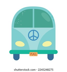 peace minivan icon on white background