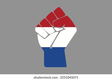 Paz para los Países Bajos con bandera, Bandera de los Países Bajos Vector de ilustración de país, Rectángulo Holanda bandera ilustración, Ilustración vectorial plana
