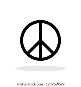 Peace / No War icon in flat style. Peace symbol for your web site design, logo, app, UI Vector EPS 10.
