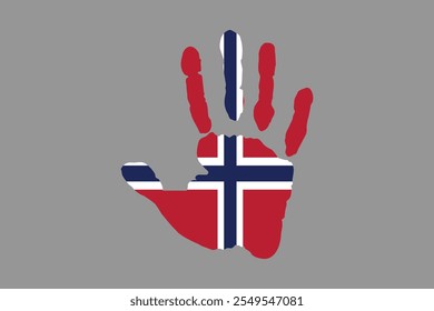 Paz para a Noruega com bandeira, Bandeira da Noruega símbolo nacional ilustração Vetor, Retângulo Noruega bandeira ilustração, Vetor plano ilustração
