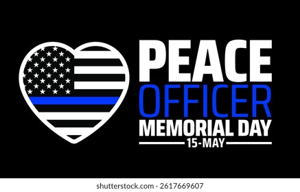 Peace Officer Memorial Day background banner or poster design template. observed every year in May. Holiday concept. Use to any Template, card, poster, placard, template.