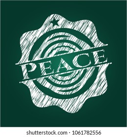 Peace on chalkboard