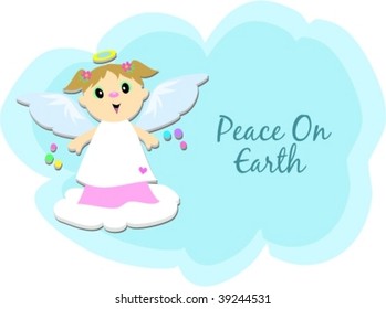 Peace on Earth Angel Vector