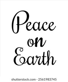 Peace on Earth created illustrator for T-shirt design, Vector file and other use on white background.