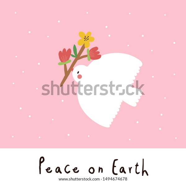 Peace On Earth Cute Vector Illustration Stock Vector Royalty Free Peace On Earth Cute Vector Illustration Stock Vector Royalty Free