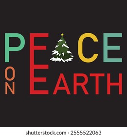 Peace on Earth - Elegant Typography Design