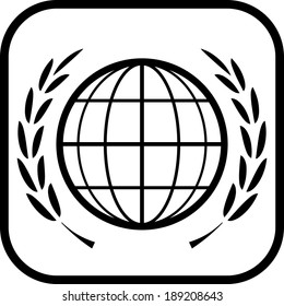 Peace on Earth symbol vector icon