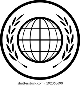 Peace on Earth symbol vector icon
