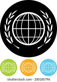 Peace on Earth symbol vector icon