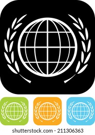 Peace on Earth symbol vector icon