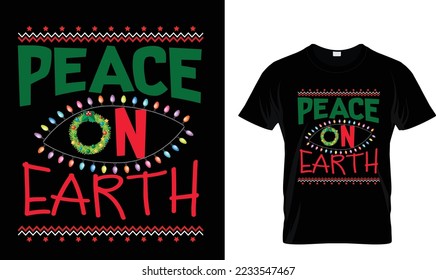 Peace on Earth T-shirt design template