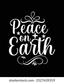 PEACE ON EARTH VECTOR TSHIRT DESIGN