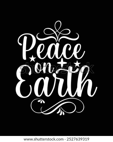 PEACE ON EARTH VECTOR TSHIRT DESIGN
