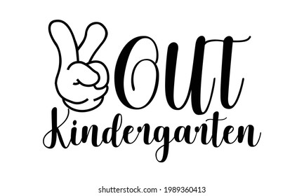 Vector de jardín de infancia Peace Out y imágenes prediseñadas
