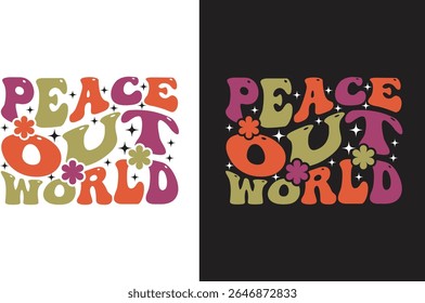 Paz mundo groovy t-shirt design