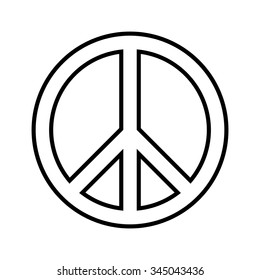 Peace outline sign . Vector illustration