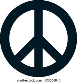 Peace pacifism sign symbol vector isolated on white