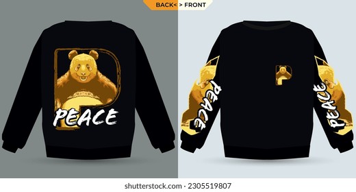 
Peace Panda visualized with Shirt Mock Up