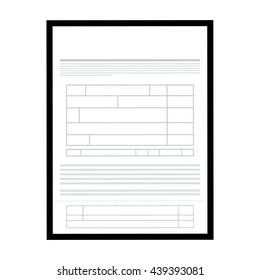 Peace of paper icon. Document design. vector graphic