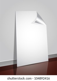peace of paper on the floor vector illustration